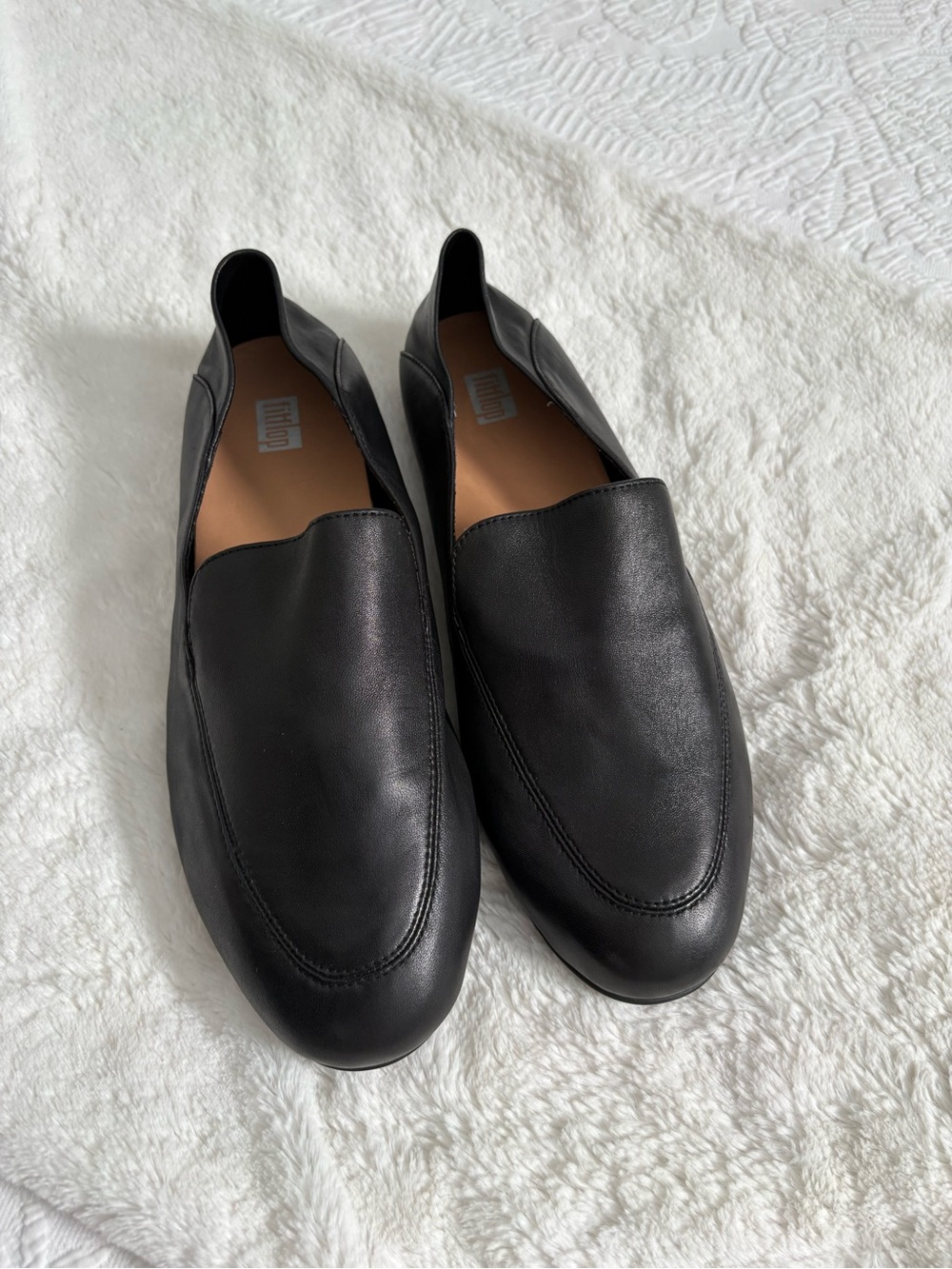 FITFLOP allegro leather cali loafer in black size 10